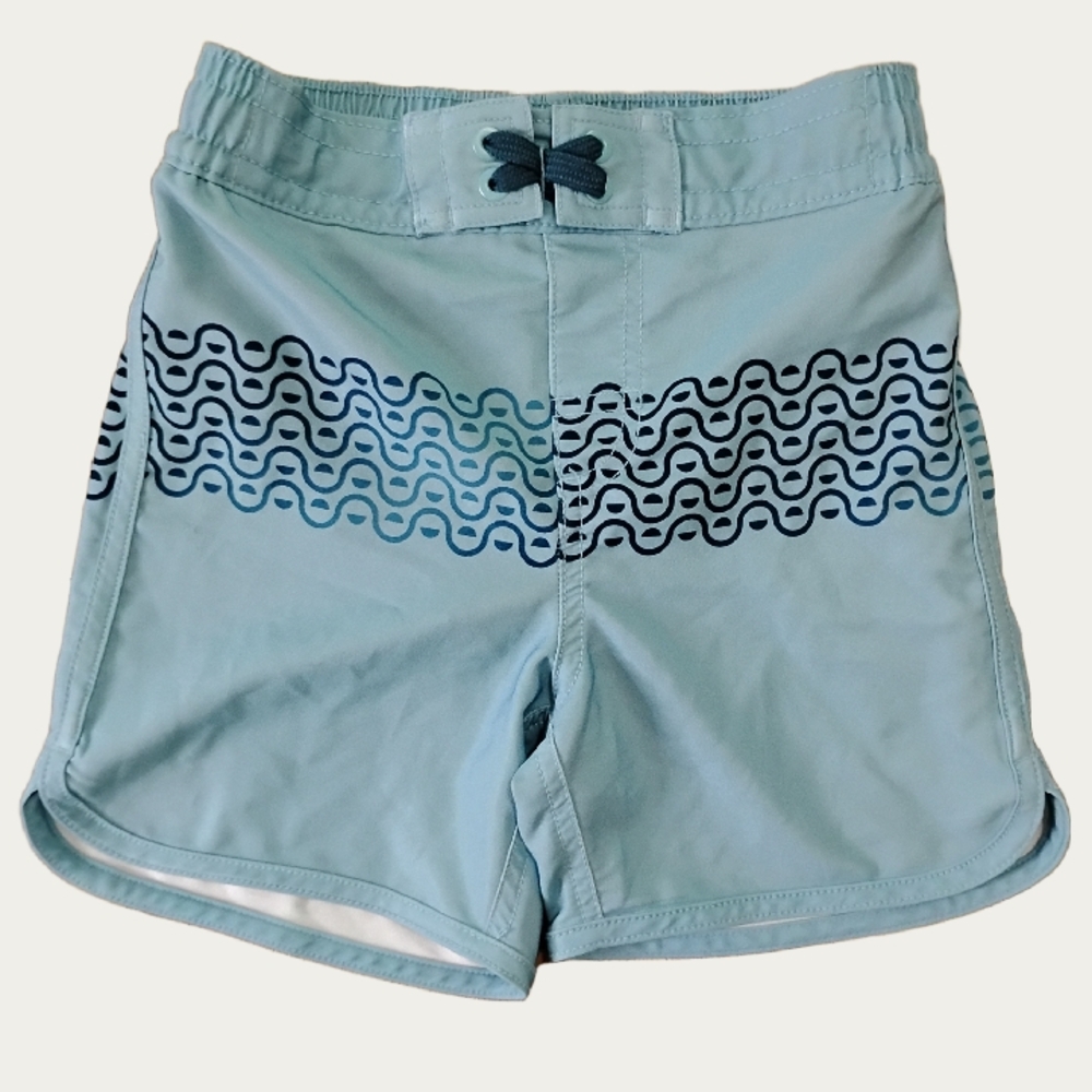 Old Navy Boys Blue Wave Pattern Swim Shorts